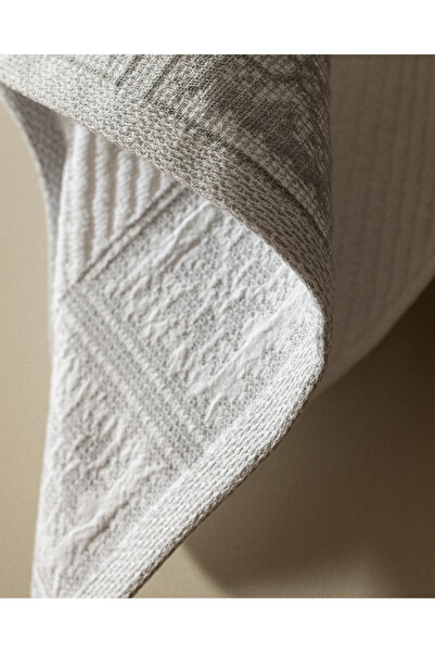 Madame Coco Zeste 100% бавовняний банний рушник - білий/сірий