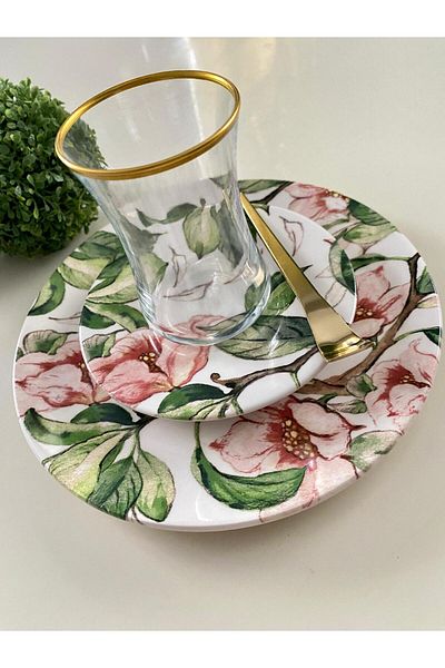 Dame Marie 24 Piece Special Design Stoneware Breakfast Set for 6 People