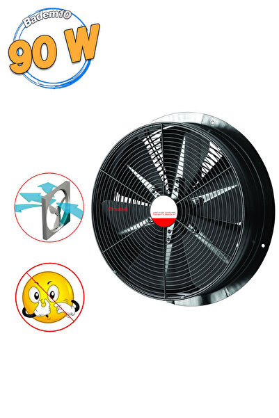 Badem10 Havalandırma Aspiratörü Fanı 90 W Monofaze Kirli Hava Kötü Koku Tahliye Metal Fan 300 mm Vantilatör