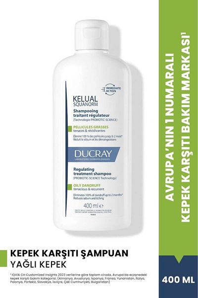 Ducray Kelual Squanorm Dandruff Shampoo for Oily Hair 400 ml