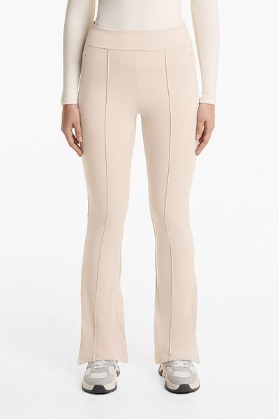 Oysho Önü dikişli warm high rise flare pantolon