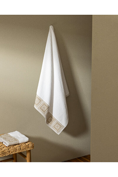 Madame Coco Zeste 100% бавовняний банний рушник - білий/бежевий