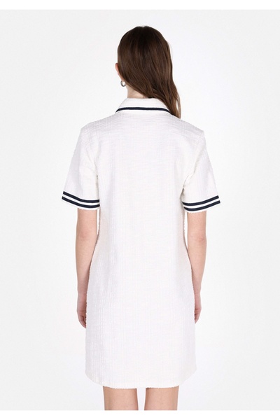 Colin's Regular Fit Straight Women's White Short Sleeve Dress