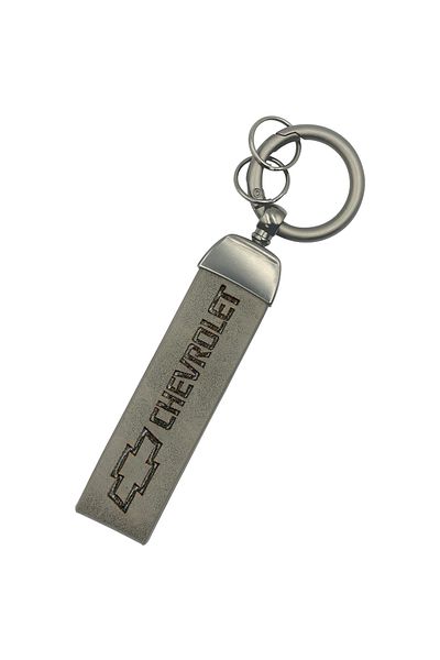 Chevrolet Keychain - Premium Metal Ring & PU Leather Strap - 9cm