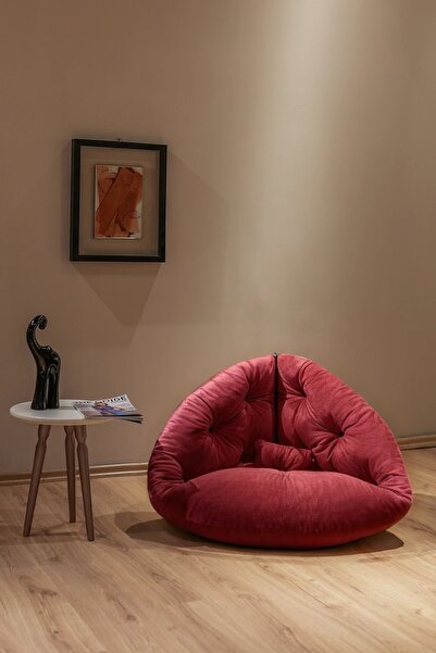 Berta Concept Buck Armut Koltuk Yer Minderi Puf Çok Amaçlı Mor