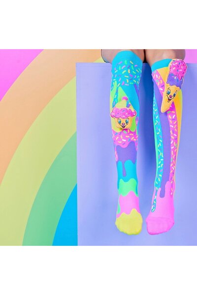 MADMIA Дълги цветни чорапи Madmia за момичета Сладолед и мъфини 3-5 години