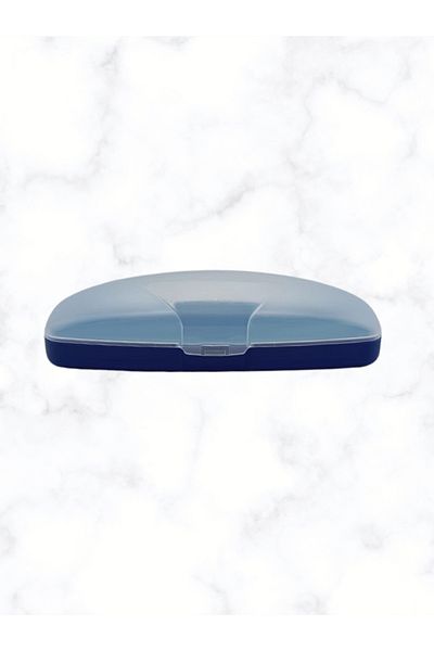 Safari Navy Blue Body Portable and Protective Optical Case with Transparent Cover