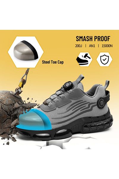 Slamtec SLIMTA® Steel Toe Safety Shoes for Men & Women, Lightweight Breathable Non-Slip