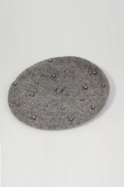 Bay Şapkacı - Kız Çocuk Ressam Şapkası Gri