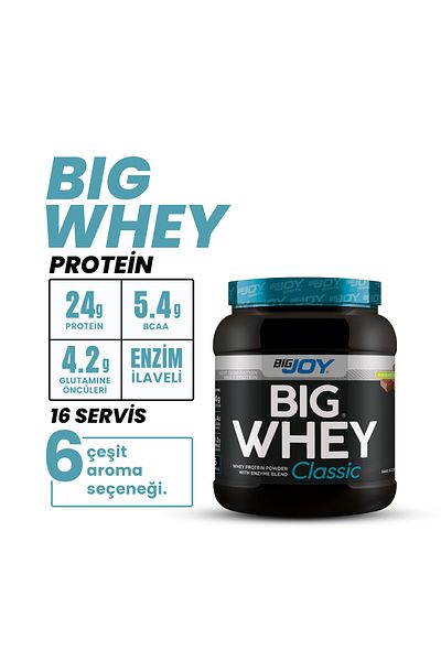 Bigjoy Sports Whey Protein Big Whey Classic 528Gr 16 Servis Pistachio Ice Cream Flavored Protein Powder