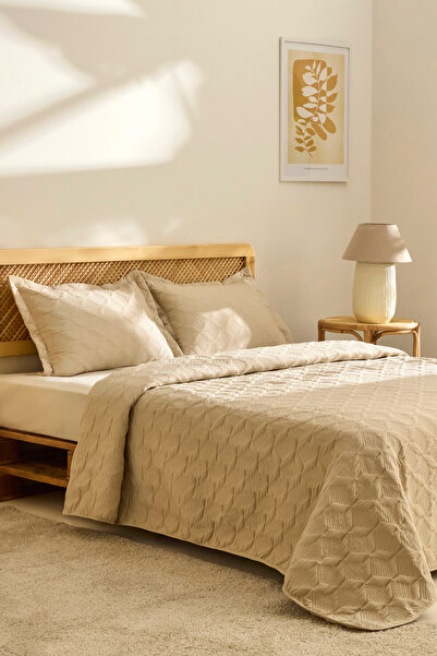 Kaşmir Home Σετ κρεβατιού Greta Geometric Διπλό Μπεζ