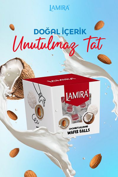 LAMİRA Lamira Coconut Wafer with Almonds 150g