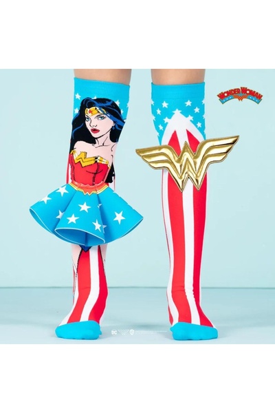 MADMIA Șosete lungi colorate Madmia pentru fete fantasy Wonder Woman 6-99 ani