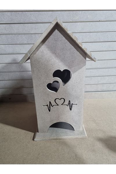 Eymen Hobi Herbal Tea Storage Box Liptonluk Raw Mdf Hobby Products Heart Decorative Box Can Be Painted