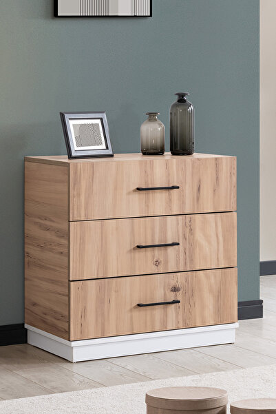 Setay Şifonyer, Efes 3 Çekmeceli Şifonyer Ceviz Krem