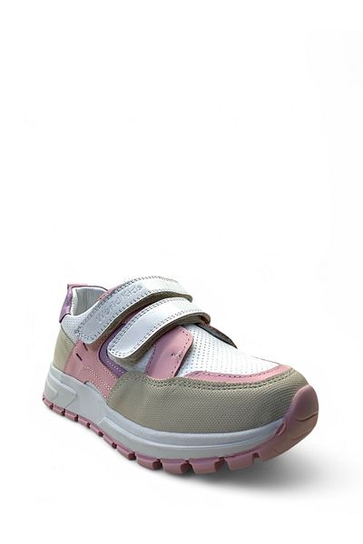 Tuğba Ortopedi Tenis ortopedic pentru fete din piele naturală alb/bej/roz