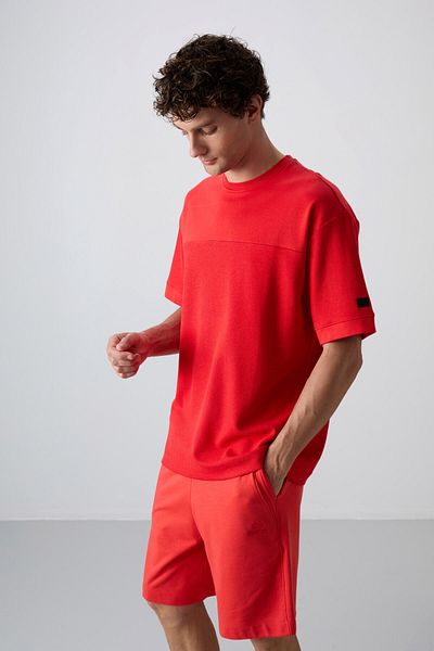 TOMMY LIFE Ανδρικό μπλουζάκι Fiesta Cotton Thick Surface Texture Oversize Fit Basic - 88340