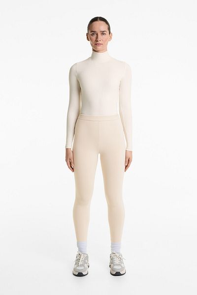 Oysho Super-extra-warm seamless 70cm high-rise ankle-length leggings