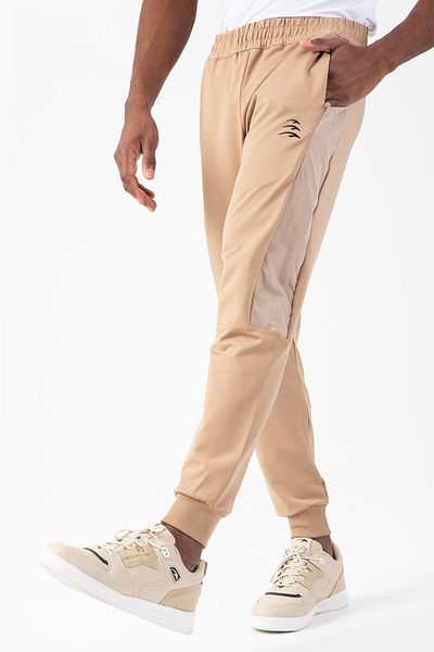 MARATON Regular Men's Ribbed Open Leg Mink Sweatpants 21825