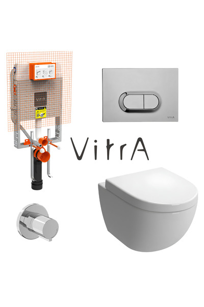 VitrA Sento Rim-Ex Asma Klozet, Vitra Gömme Rezervuar Set 768-1851