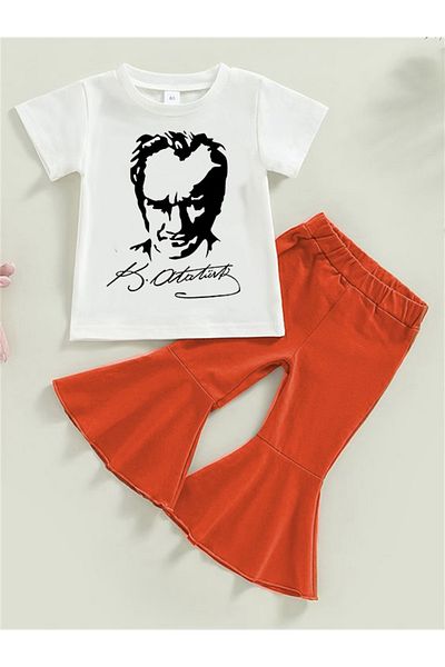 bebekpare Girl's Spanish Suit Ataturk Printed 23 April Outfit/Show Outfit