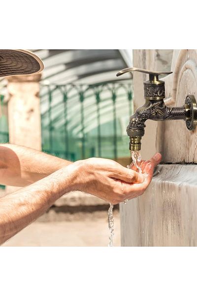 COOYA Water Tap, European Vintage Wall Mounted Water Faucet, for Bathroom, Washing Machine, Outdoor Garden