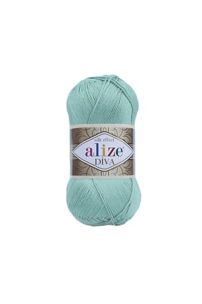 Alize Καλοκαιρινό μπικίνι Diva Mercerized Thread - Πλεκτή μπλούζα Bustier, Mint 463