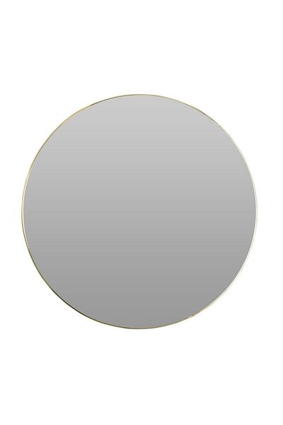 BM GİFT DESİGN Wall mirror, round metal frame, gold, 75 cm