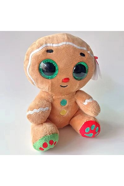 TY Beanie Boos مجموعة Ty Plush Beanie Boo's - بسكويت الزنجبيل البني مقاس 15 سم