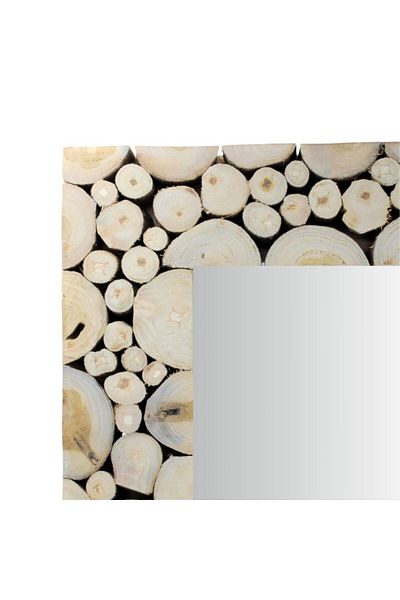BM GİFT DESİGN Wall mirror, teak frame, square, 50cm