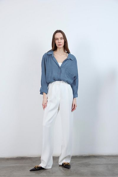 dml giyim Low Shoulder Oversize Shirt