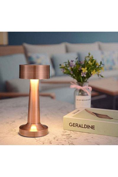 COOYA Retro LED desk lamp,rechargeable,touch switch,3 color light adjustable,suitable for home decoration