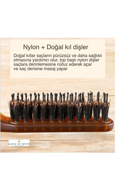 LAND OF MYTH Lom1291 Bag Type Foldable Hair Opening Comb Brush – Amber
