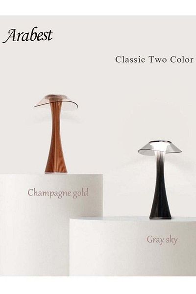 COOYA Portable LED Lamp, USB Rechargeable, Cordless, 3 Color Touch Control, for Room Decor(Gold)