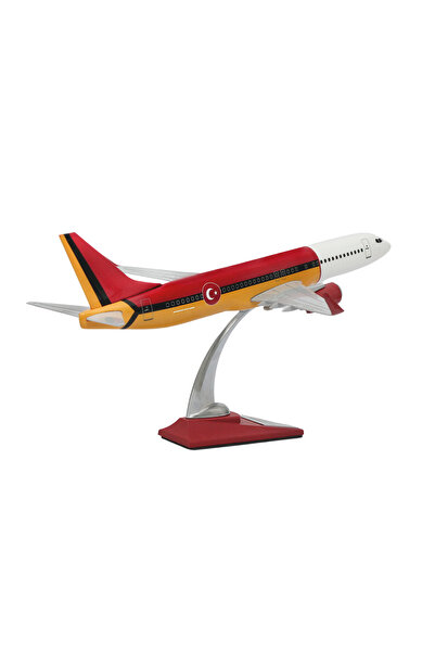 zekupp Boeing 737-800 1/100 Ölçek Sarı Kırmızı Klasik Maket Uçak  (UCK0208)