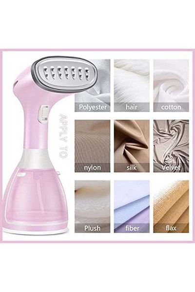 COOYA Handheld Garment Steamer 1500w, Adjustable Temperature and Ceramic Soleplate, for Home (Pink)