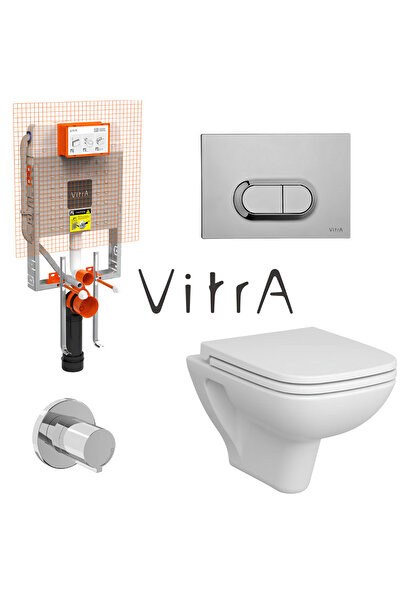 VitrA S20 Asma Klozet 5505L003-0868, Vitra Gömme Rezervuar Set 768-1851