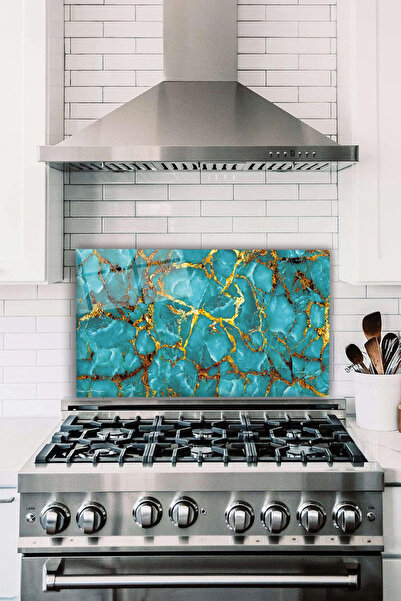 Vosevu Золотий декор з мармуровим візерунком, захисний екран для духовки, тер...