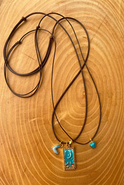 Shepidi قلادة من حبل محبوك بقفل منزلق باللون الأزرق مكونة من قطعتين