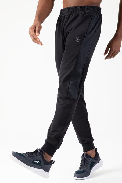 MARATON Regular Men's Ribbed Leg Navy Blue Sweatpants