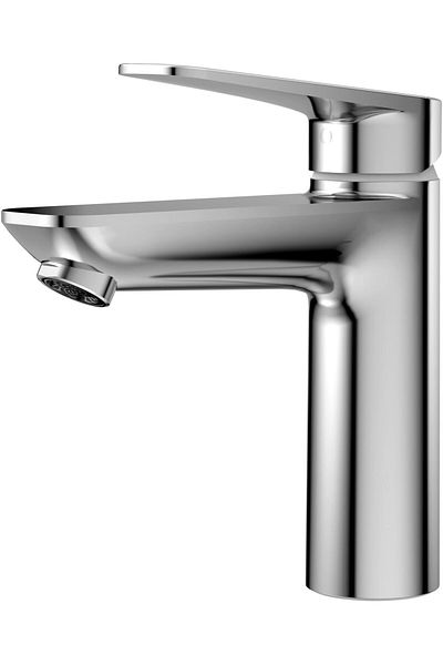 COOYA Bathroom Mixer, Water-Saving, Single-Lever Cold & Hot Water, Lavatory Vanity Faucet, Chrome