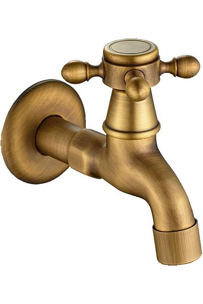 COOYA Wall Mount Faucet, Single Lever Cold Water, Water Tap for Toilet, Wash Basin, Kitchen(Gold)