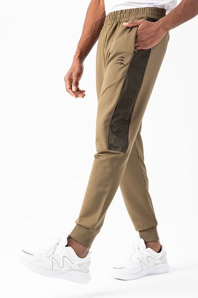 MARATON Regular Men's Ribbed Open Leg Khaki Sweatpants 21825