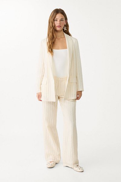 Stradivarius Striped Semi-sheer Trousers Limited Edition