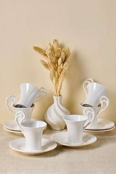 Perotti Porcelain Pearly 6 Personality Porcelain Coffee Cup