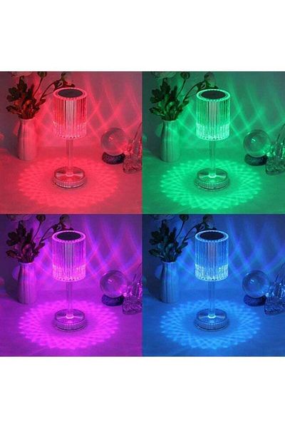 COOYA Crystal Table Lamp, 16 Colors, Touch Control, Remote Control Romantic Lighting Decor for Party