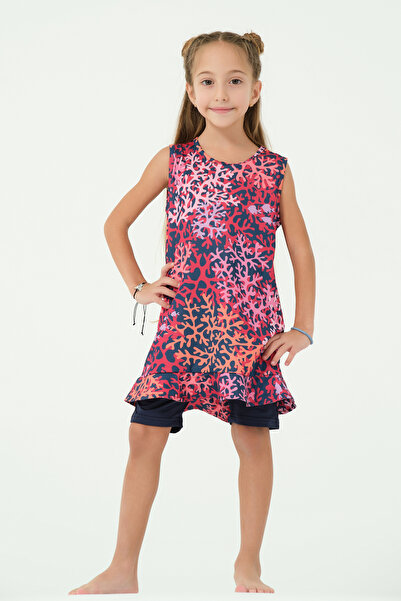 ALFASA Παιδικό μαγιό με κοραλί καπέλο μηδενικό μανίκι