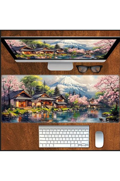 sgeteknoloji 70X30 CM ПЛОЩАДКА ЗА МИШКА ЗА ГЕЙМИНГ С НЕПЪЛЗКА ПОВЪРХНОСТ И ТЕМА НА ПРИРОДАТА