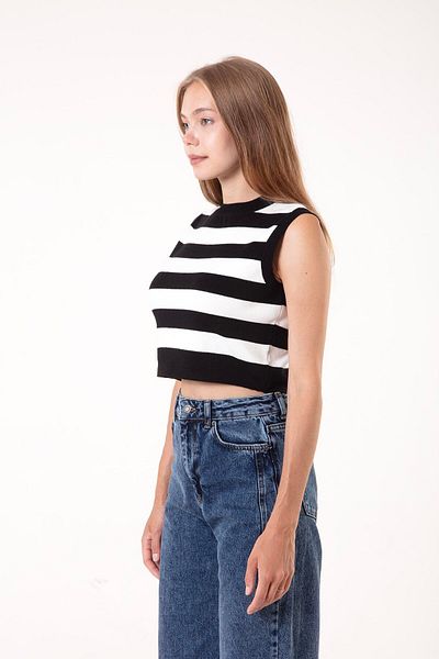 Figo Striped Knitwear Blouse