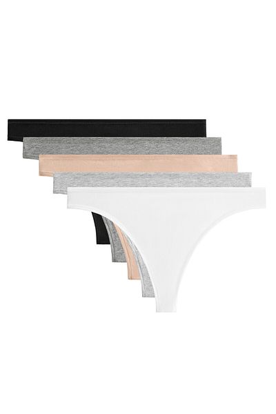 Oysho 5 cotton blend thongs